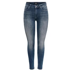 Jean skinny bleu en coton Rose