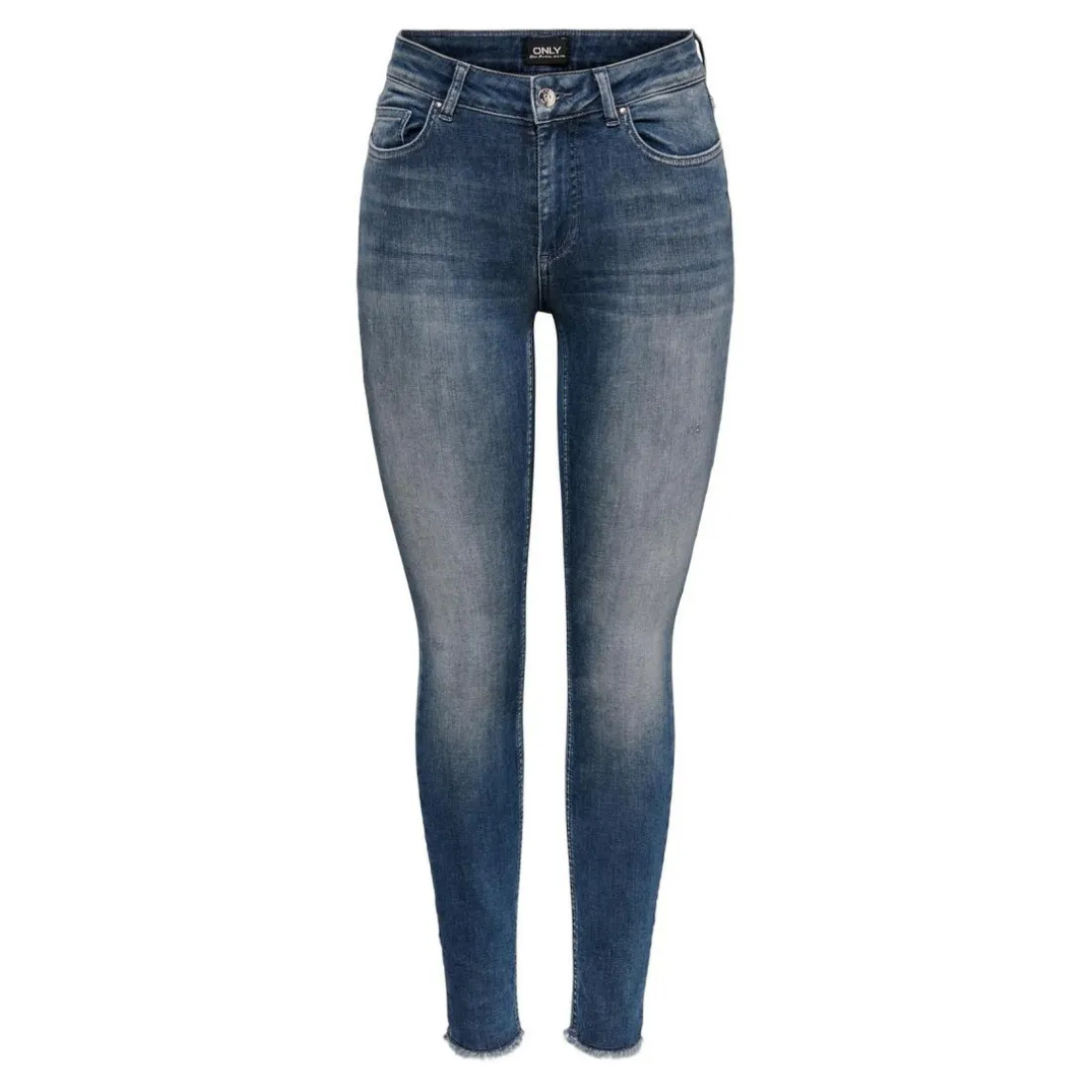 Jean skinny bleu en coton Rose