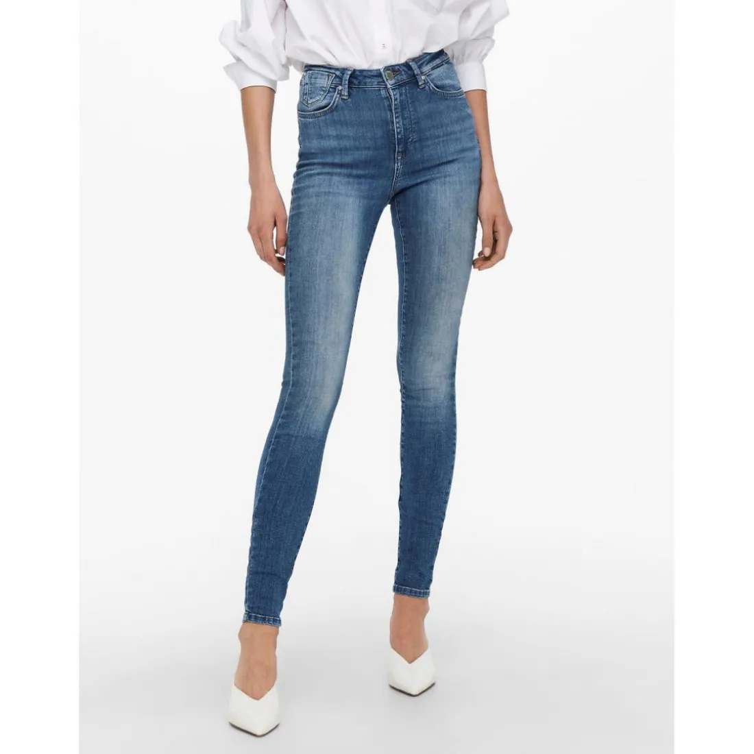 Jean skinny bleu en coton Aria