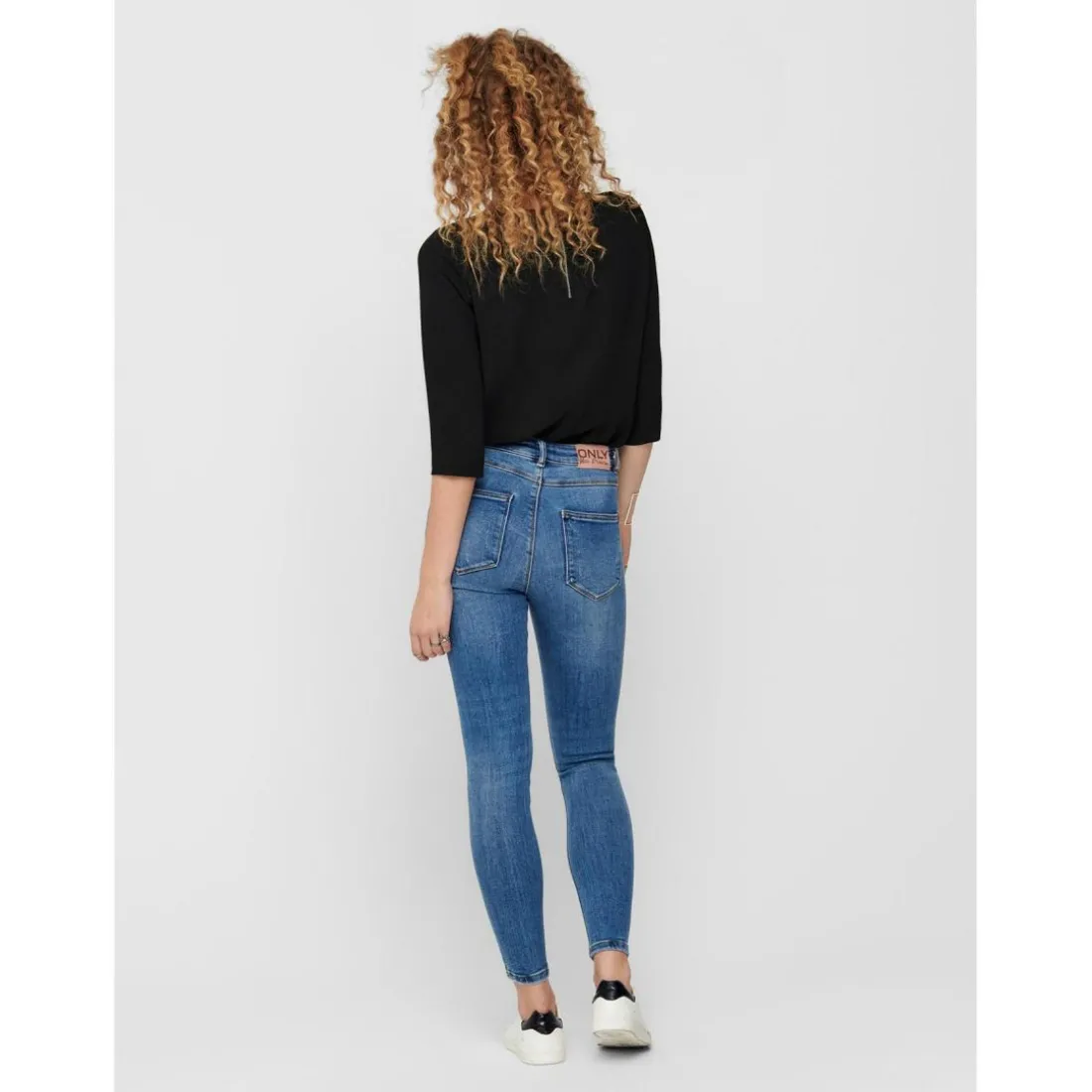 Jean skinny bleu en coton Lara