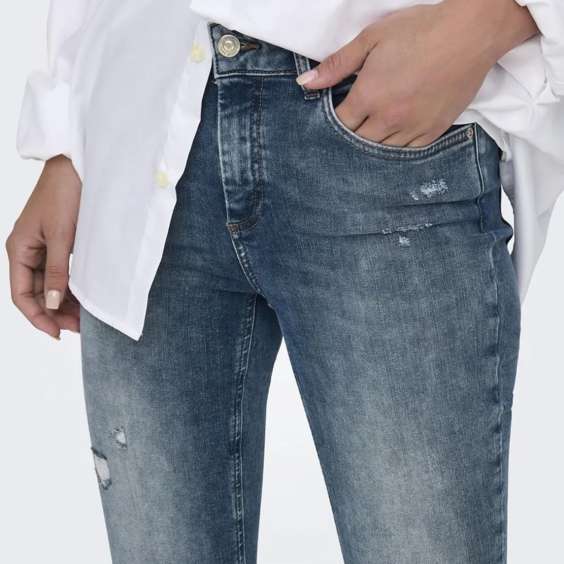 Jean skinny Blush Mid Rea593 bleu en coton Gwen