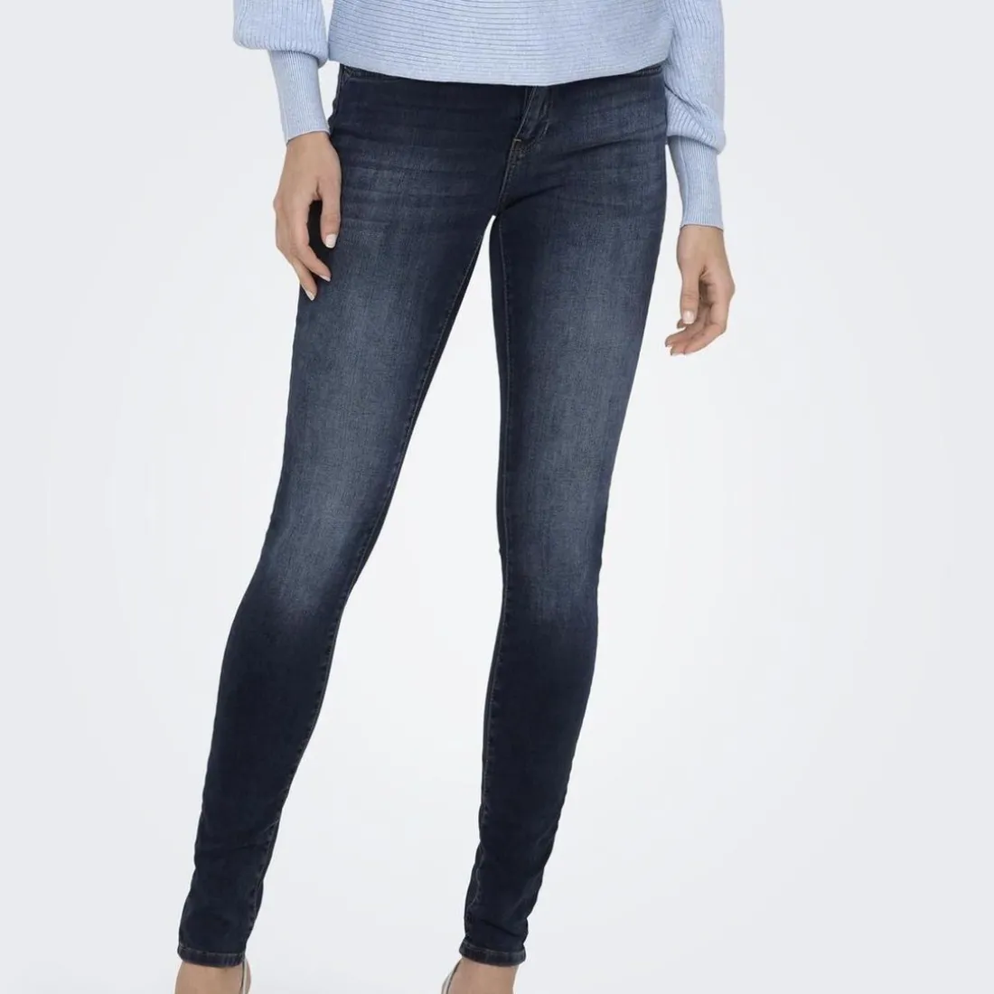 Jean skinny Blush noir en coton Gia