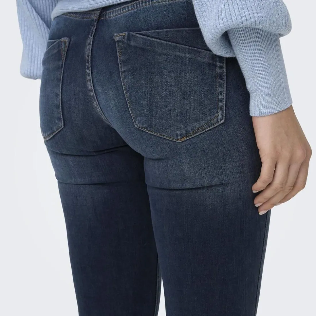 Jean skinny Blush noir en coton Gia