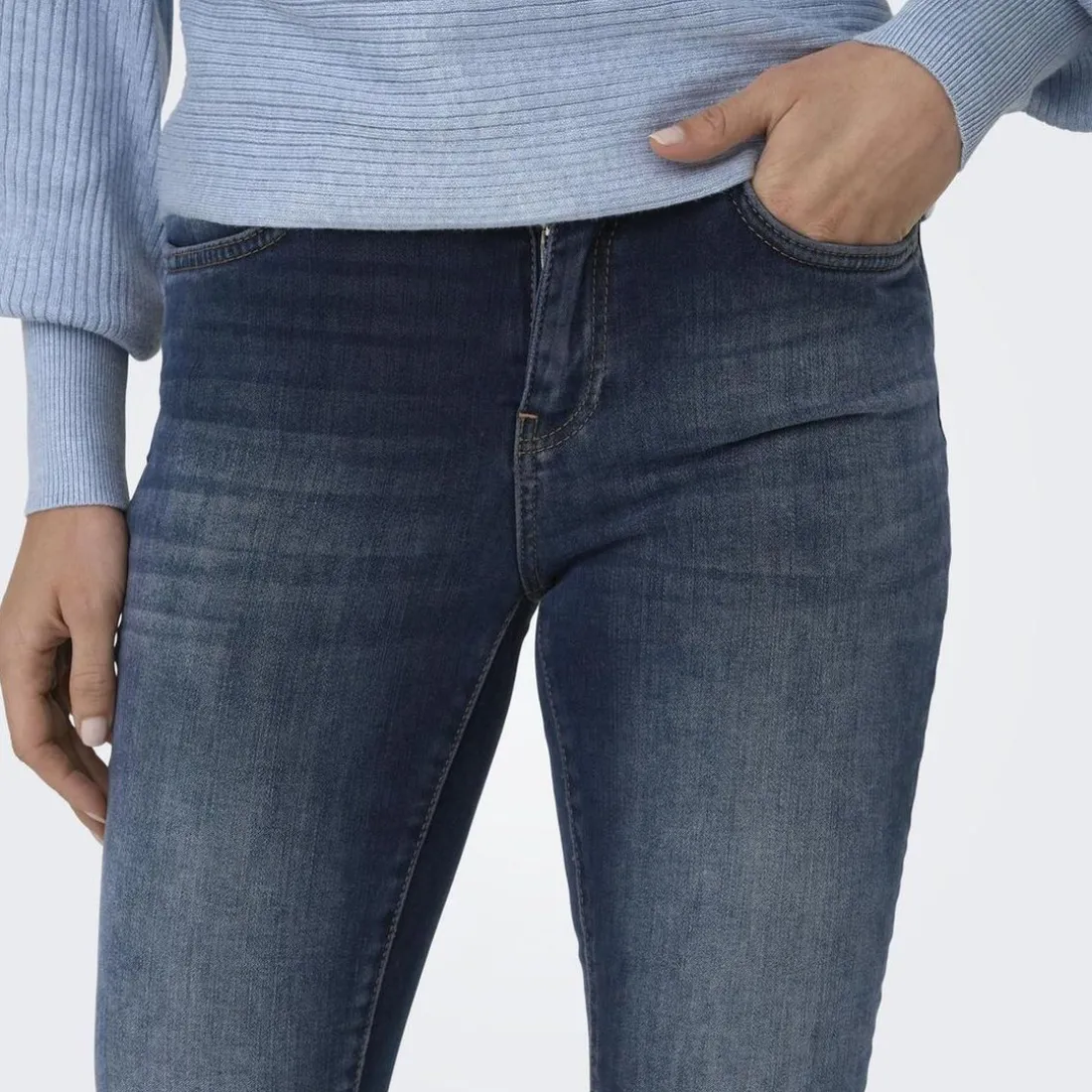 Jean skinny Blush noir en coton Gia