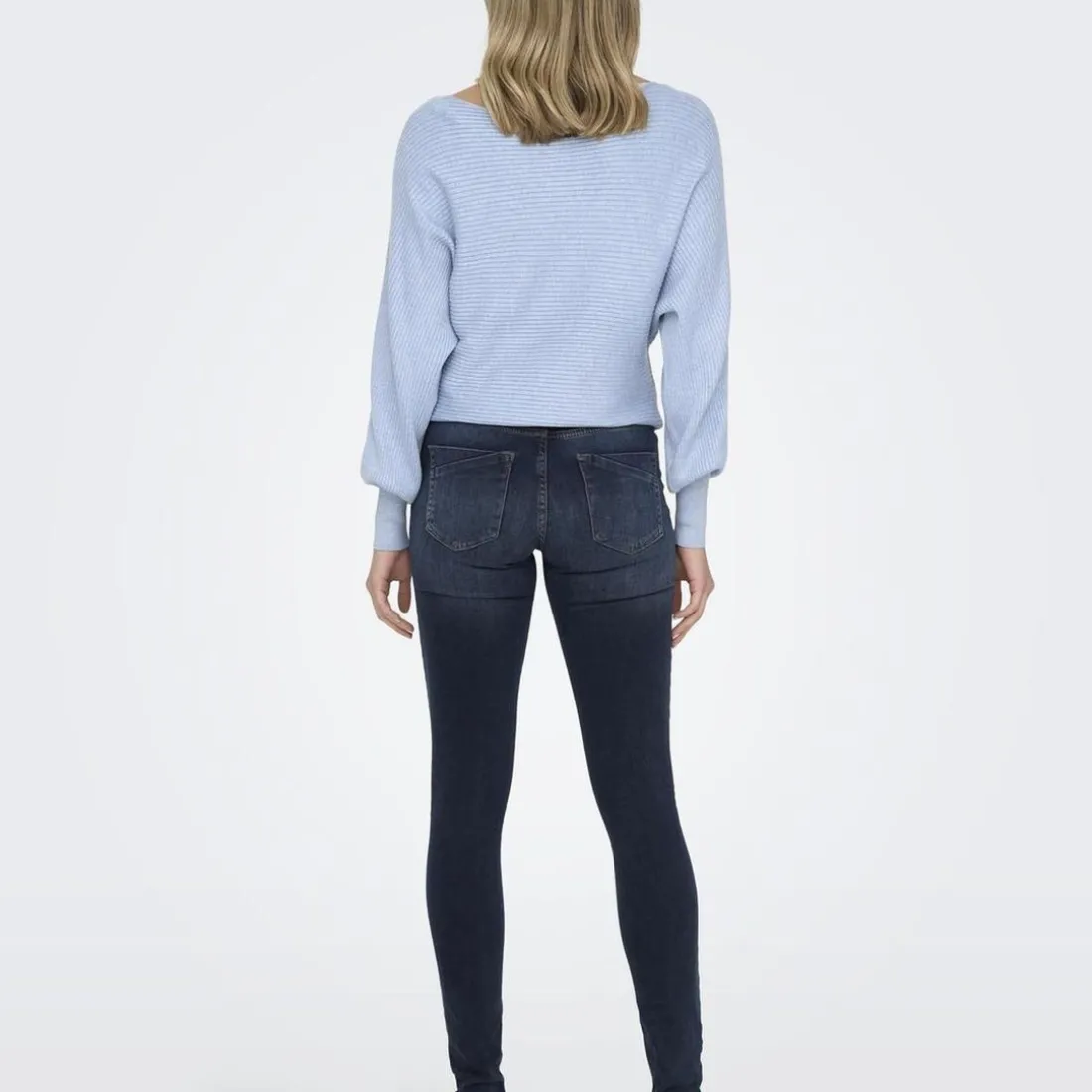 Jean skinny Blush noir en coton Gia