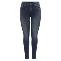 Jean skinny braguette à boutons taille moyenne noir en coton Ivy