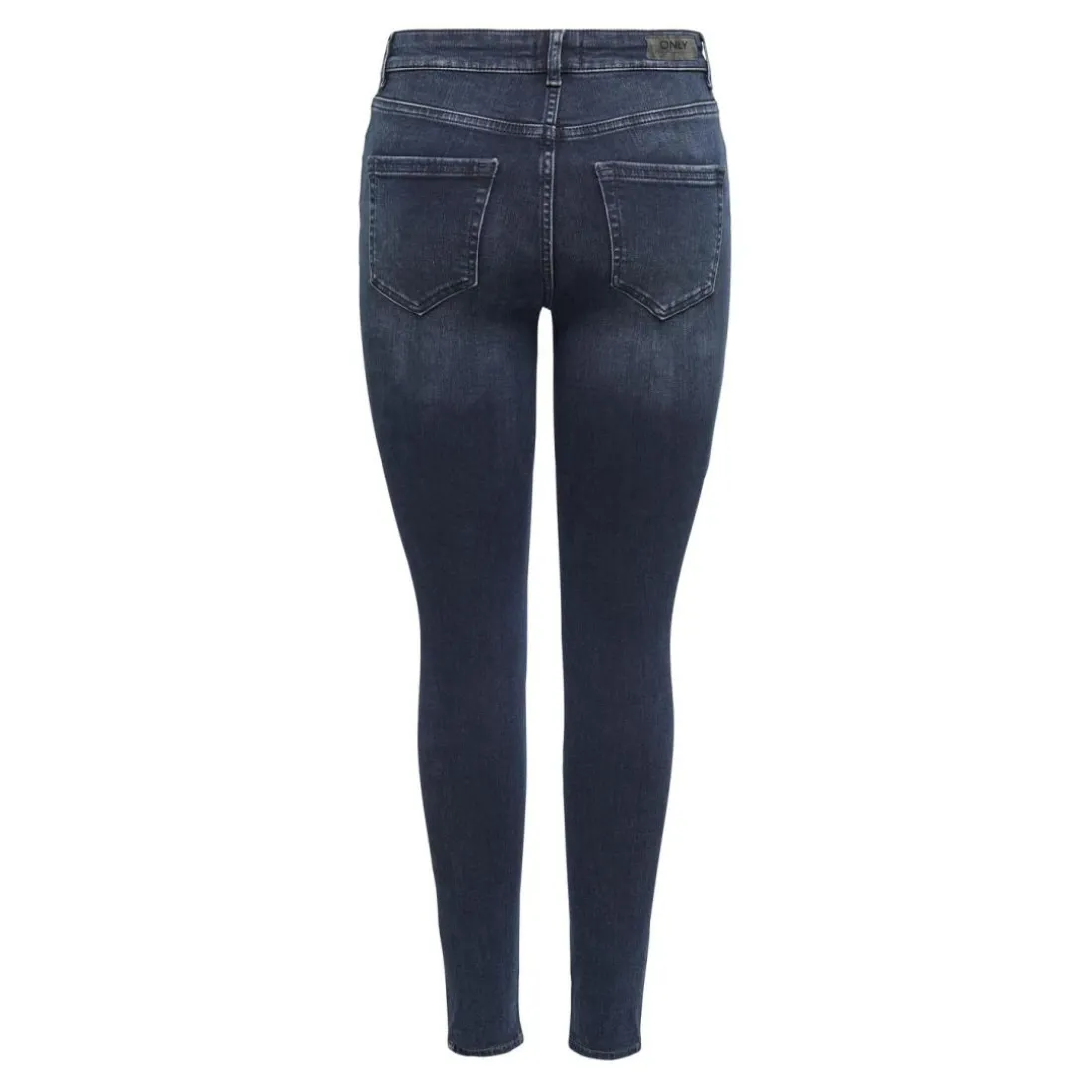 Jean skinny braguette à boutons taille moyenne noir en coton Ivy