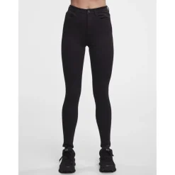Jean skinny braguette zippée noir en viscose