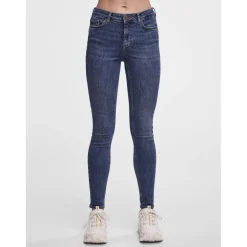 Jean skinny braguette zippée bleu en coton Tess