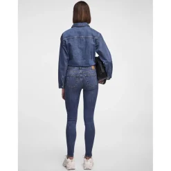 Jean skinny braguette zippée bleu en coton Tess