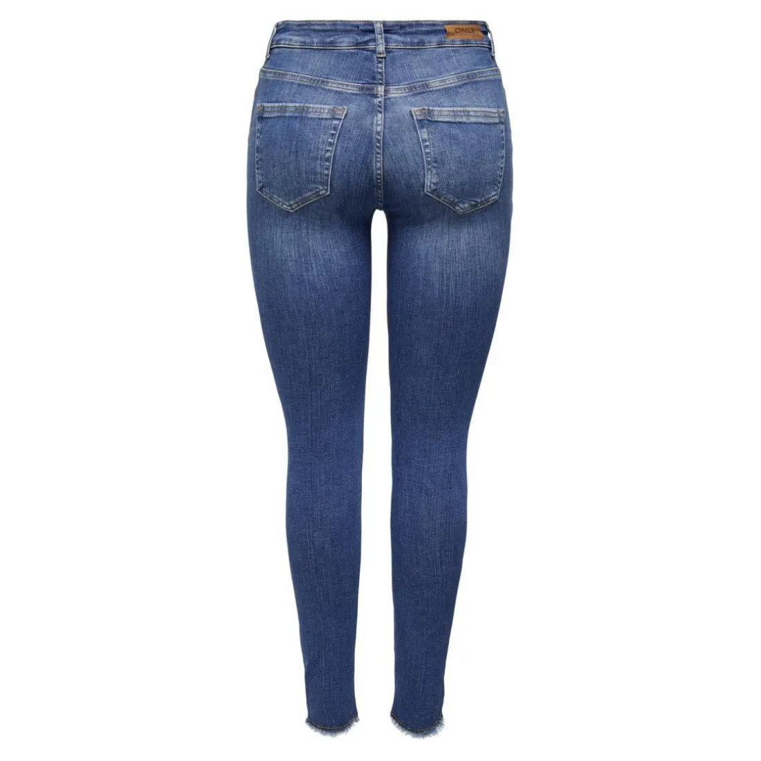 Jean skinny braguette zippée taille moyenne bleu en coton Iris