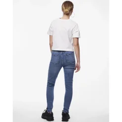 Jean skinny braguette zippée bleu en coton Adele