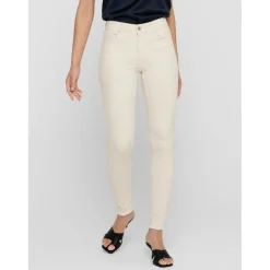 Jean skinny écru en coton