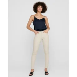 Jean skinny écru en coton