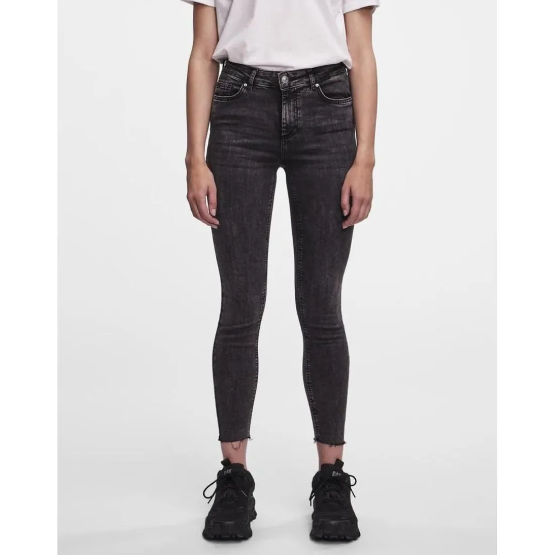 Jean skinny Delly Gris foncé en coton Eva