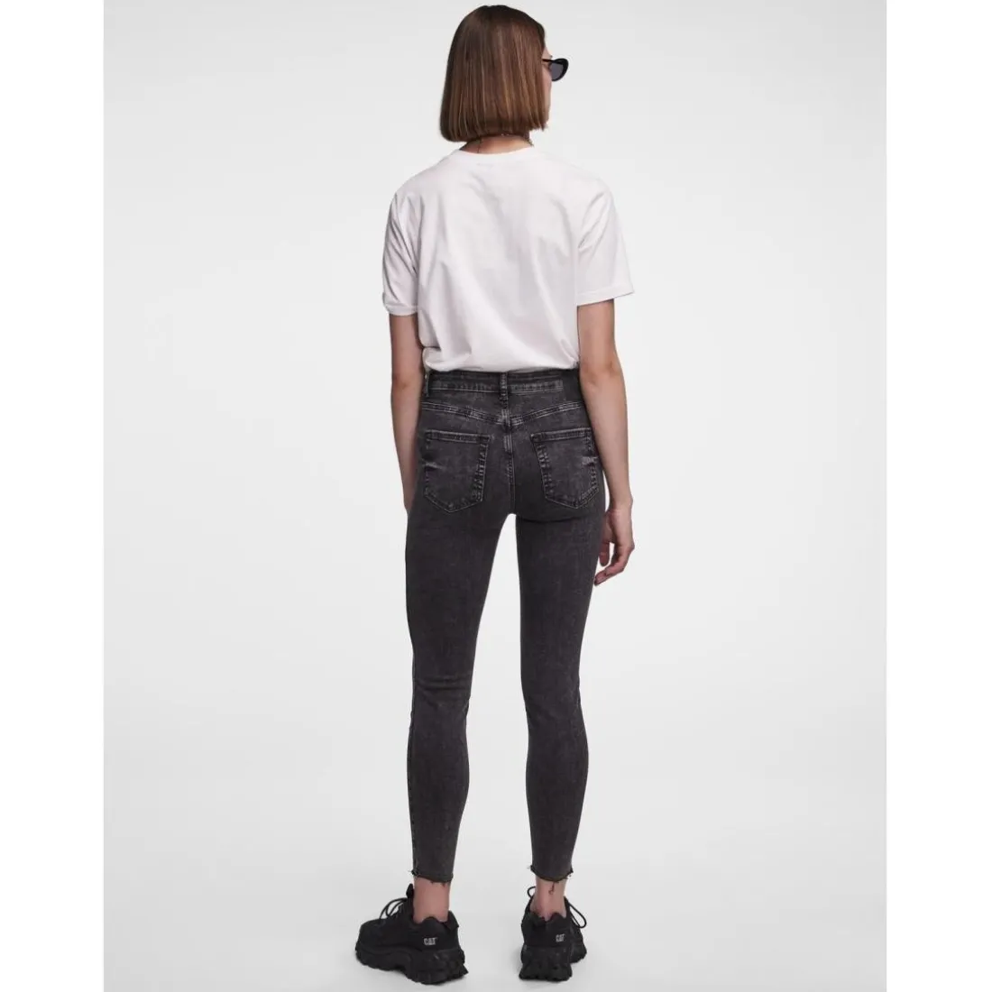 Jean skinny Delly Gris foncé en coton Eva