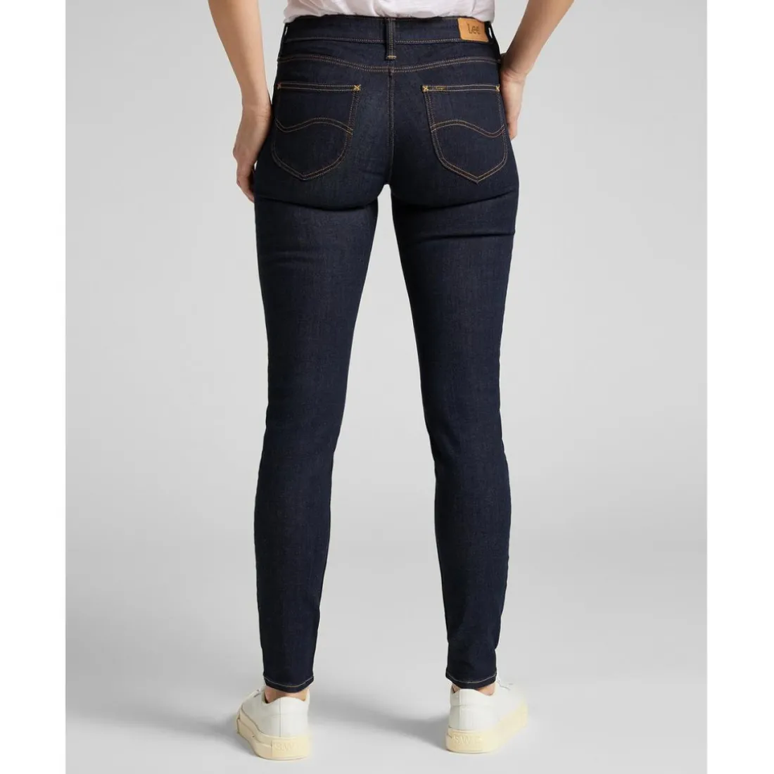 Jean Skinny Femme SCARLETT - Denim Très Foncé bleu en coton