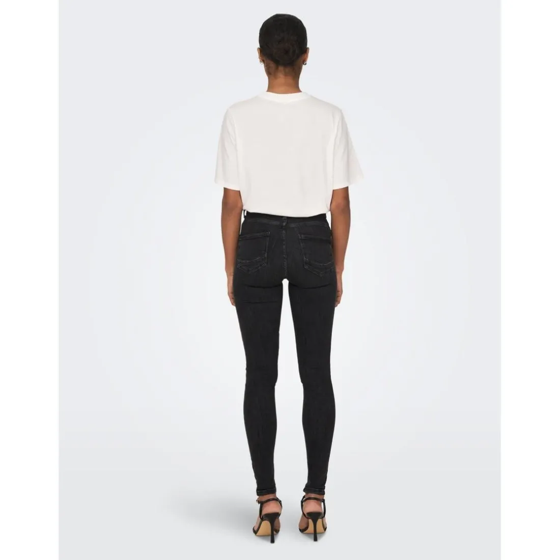 Jean skinny gris en coton Molly