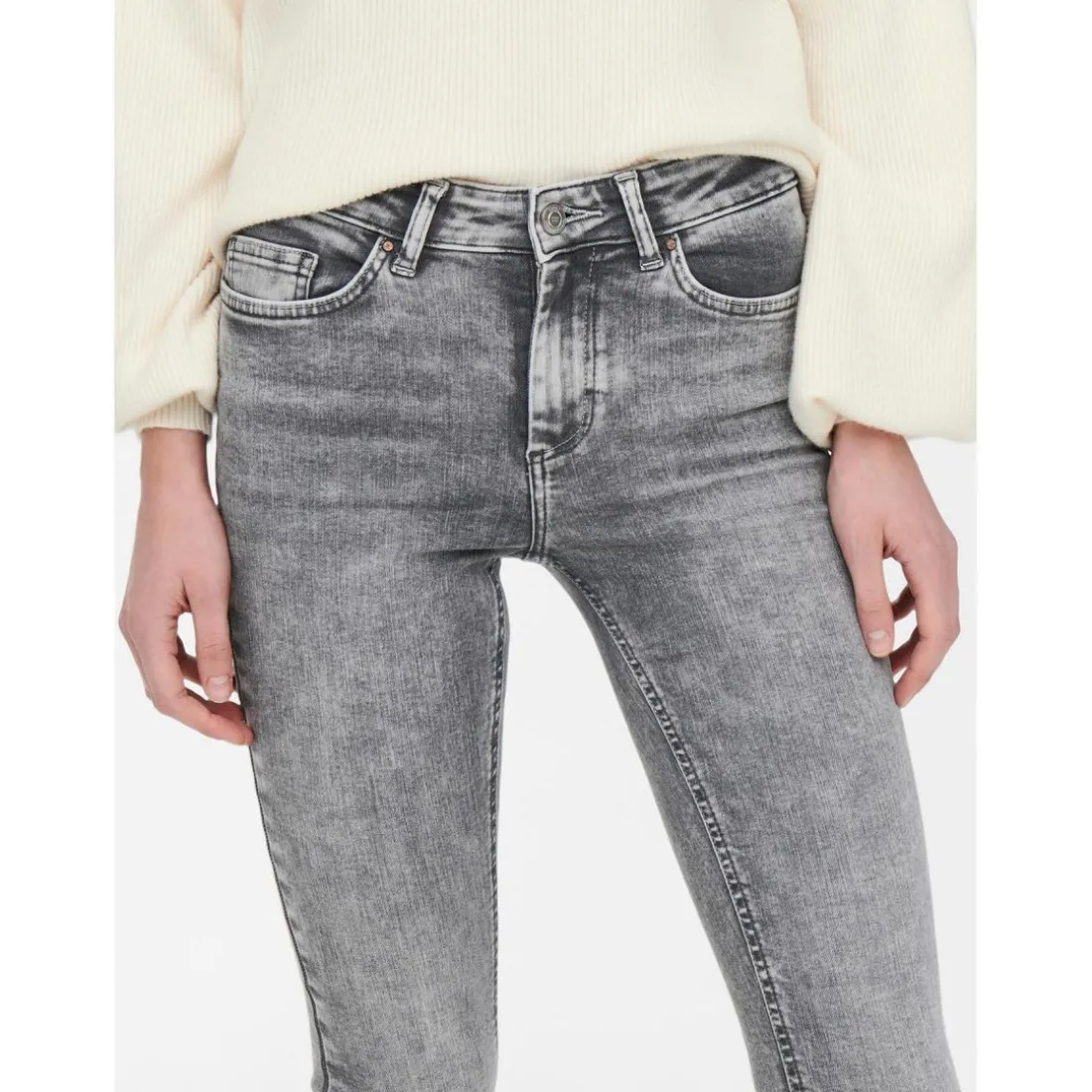 Jean skinny gris en coton Willa