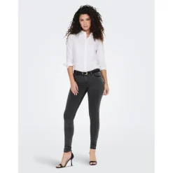 Jean skinny gris en viscose
