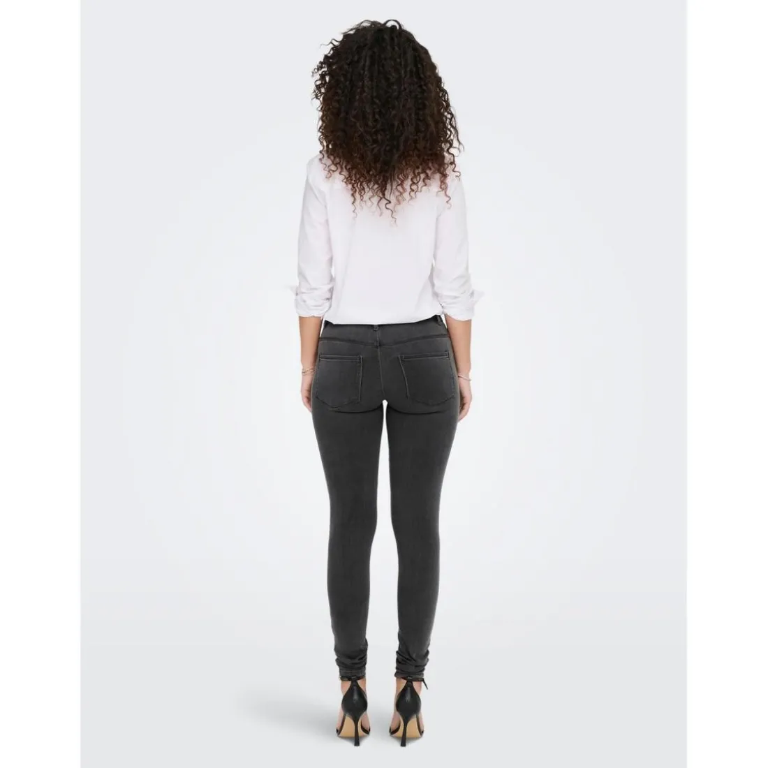 Jean skinny gris en viscose