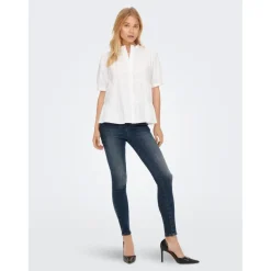 Jean skinny Longueur cheville noir en coton Eva