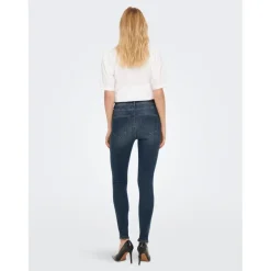 Jean skinny Longueur cheville noir en coton Eva