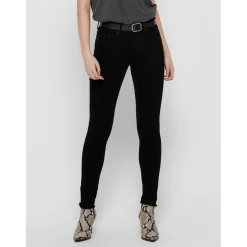 Jean skinny Longueur cheville noir en coton Julia