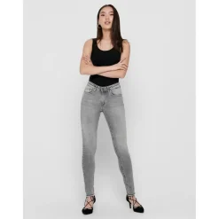 Jean skinny Longueur cheville gris en coton Xia