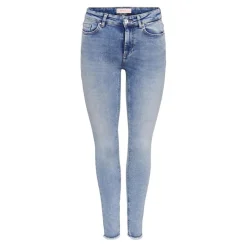 Jean skinny Longueur cheville bleu en coton Zoe