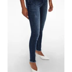 Jean skinny Longueur cheville bleu en coton Fawn