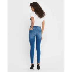 Jean skinny Longueur cheville bleu en coton Lane