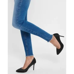 Jean skinny Longueur cheville bleu en coton Lane