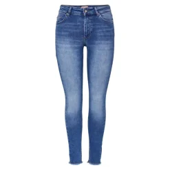 Jean skinny Longueur cheville bleu en coton Lane