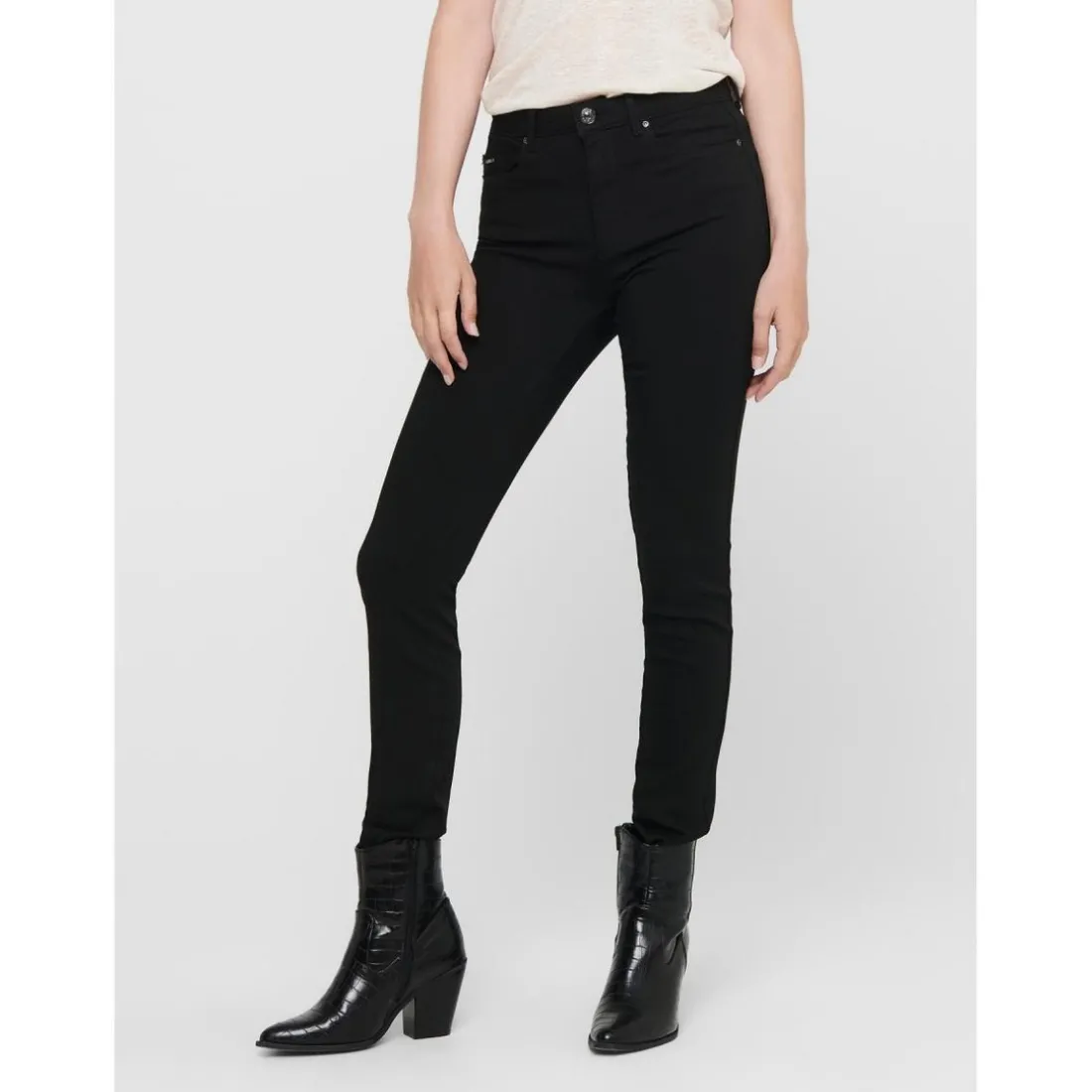 Jean skinny noir en coton modal Tess