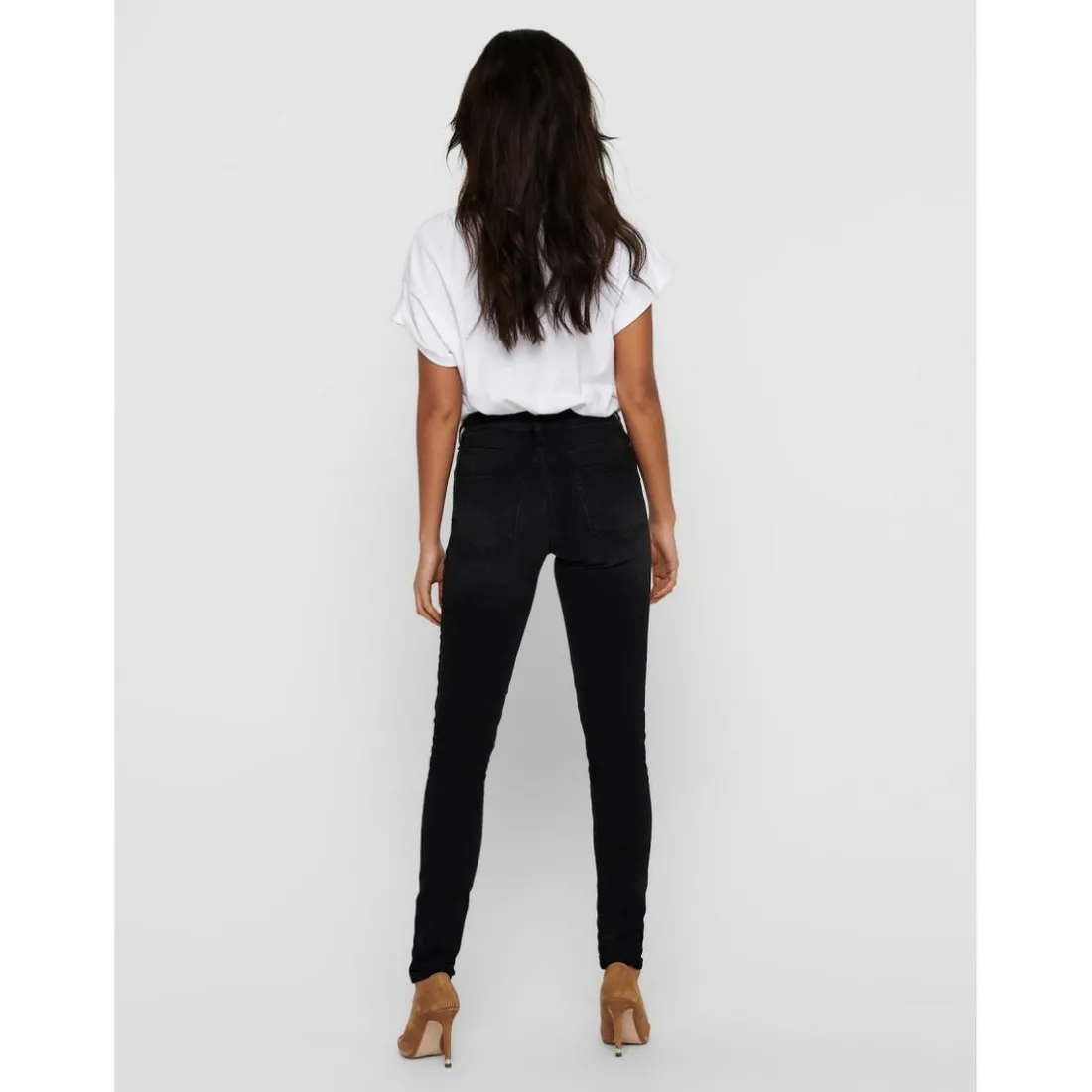 Jean skinny noir en coton Lina