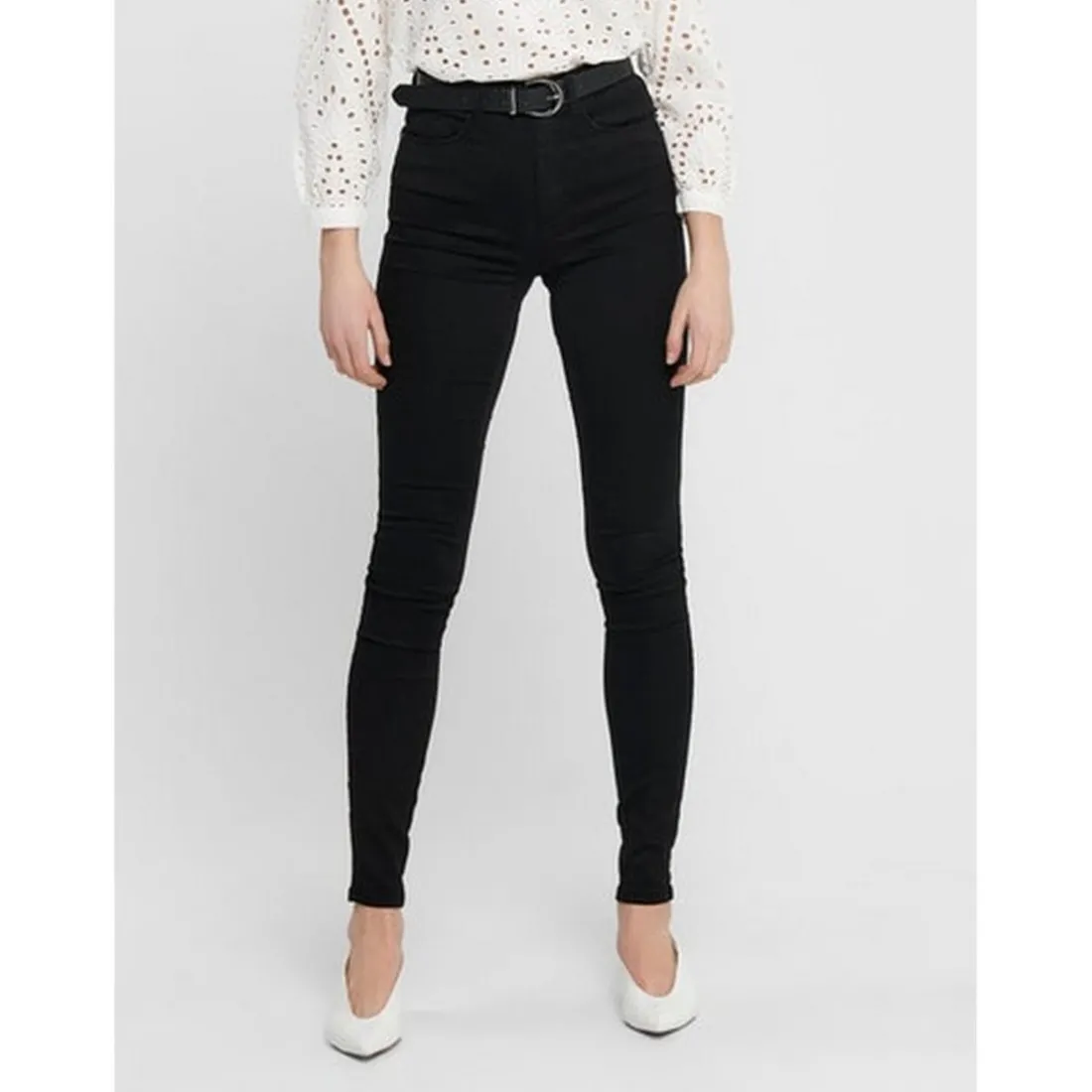Jean skinny noir en coton Anya