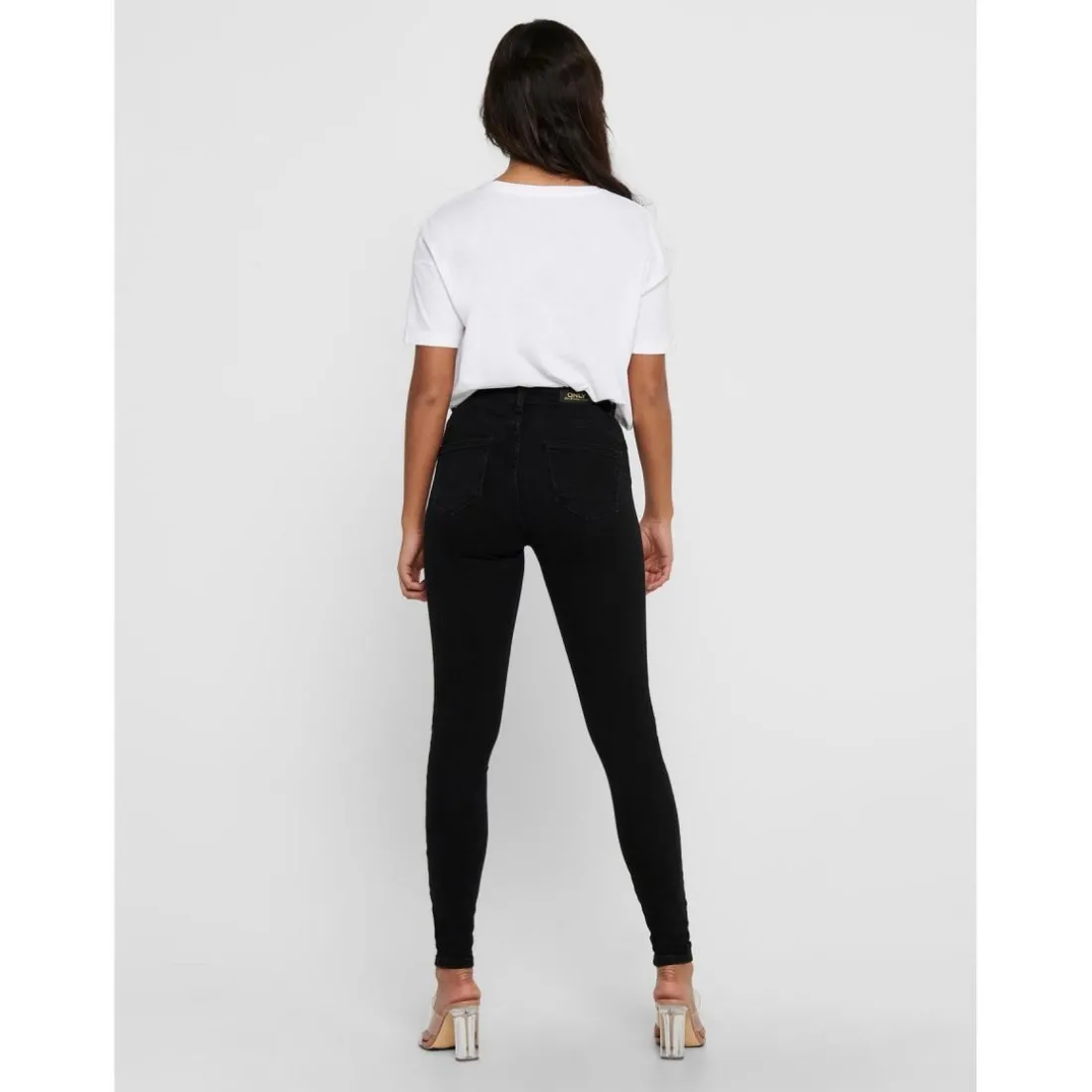 Jean skinny noir en coton Hattie