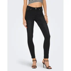Jean skinny noir en coton Mina