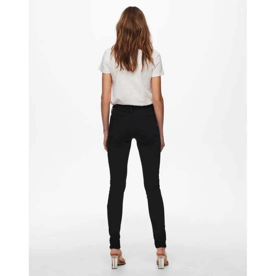 Jean skinny noir en coton Ana
