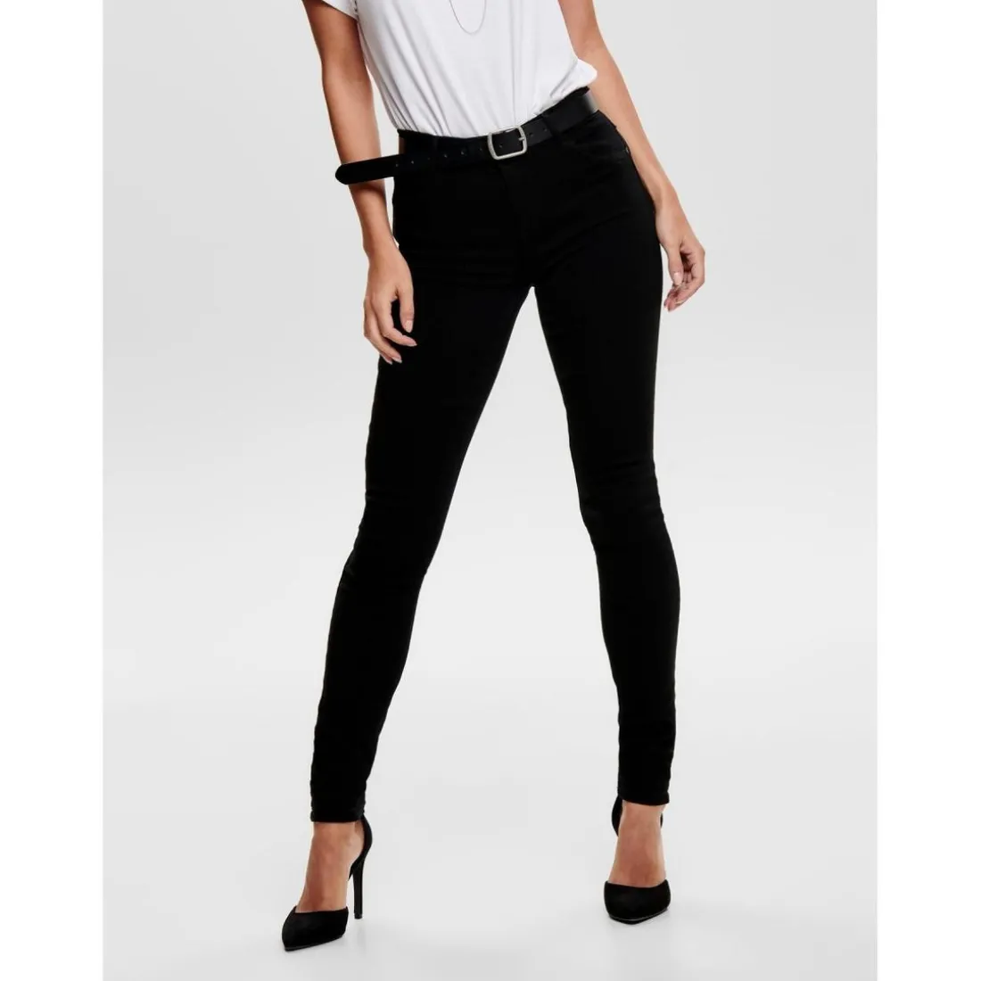 Jean skinny noir en viscose