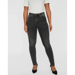 Jean skinny Skinny Fit Taille haute Longueur regular gris Hana