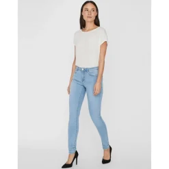 Jean skinny Skinny Fit Taille moyenne Longueur regular bleu Zoe