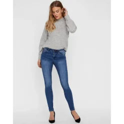 Jean skinny Skinny Fit Taille moyenne Longueur regular bleu Nora