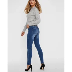 Jean skinny Skinny Fit Taille moyenne Longueur regular bleu Nora