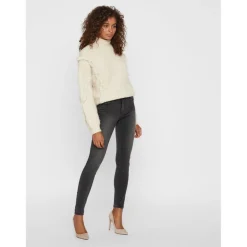 Jean skinny Skinny Fit Taille moyenne Longueur regular gris Noémie