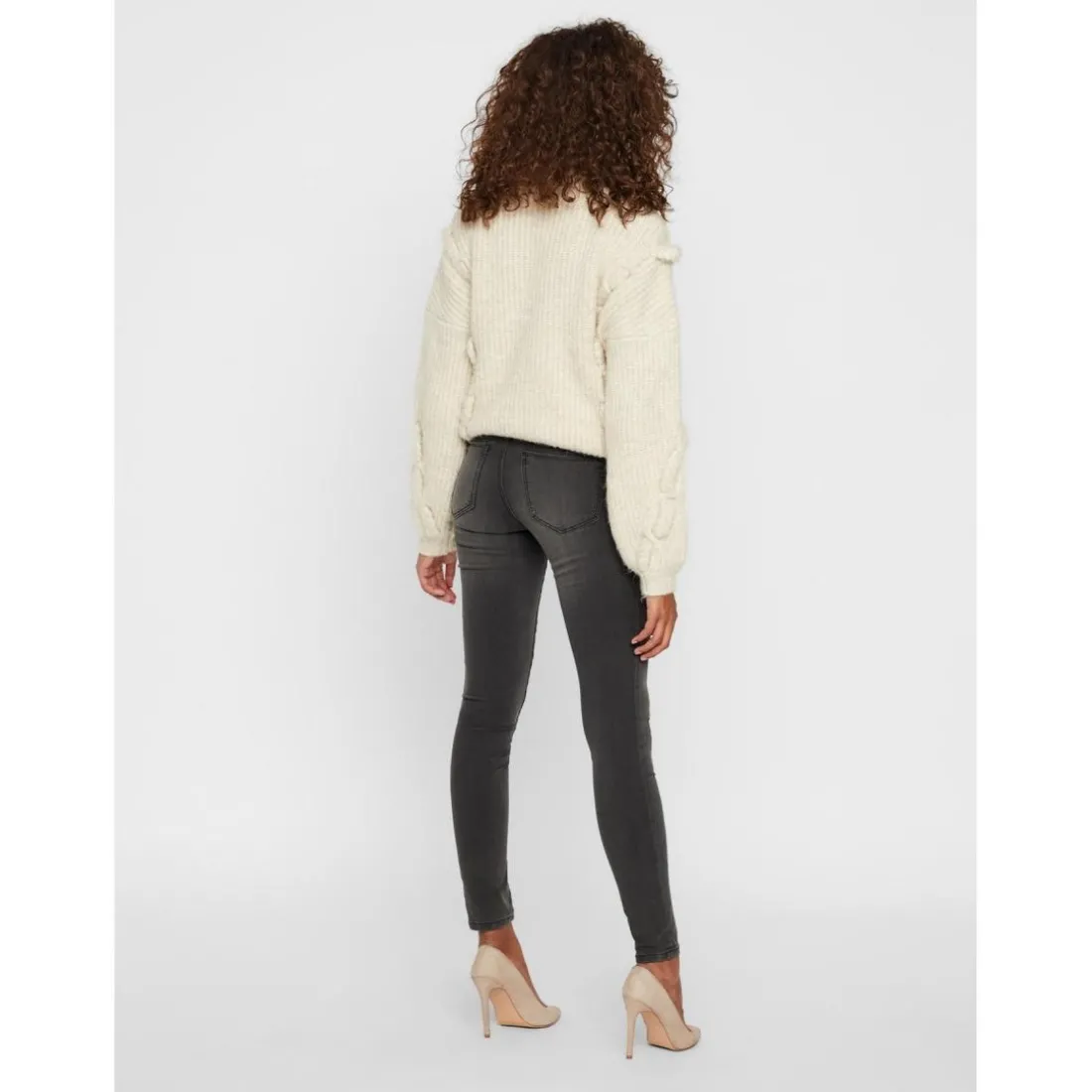 Jean skinny Skinny Fit Taille moyenne Longueur regular gris Noémie