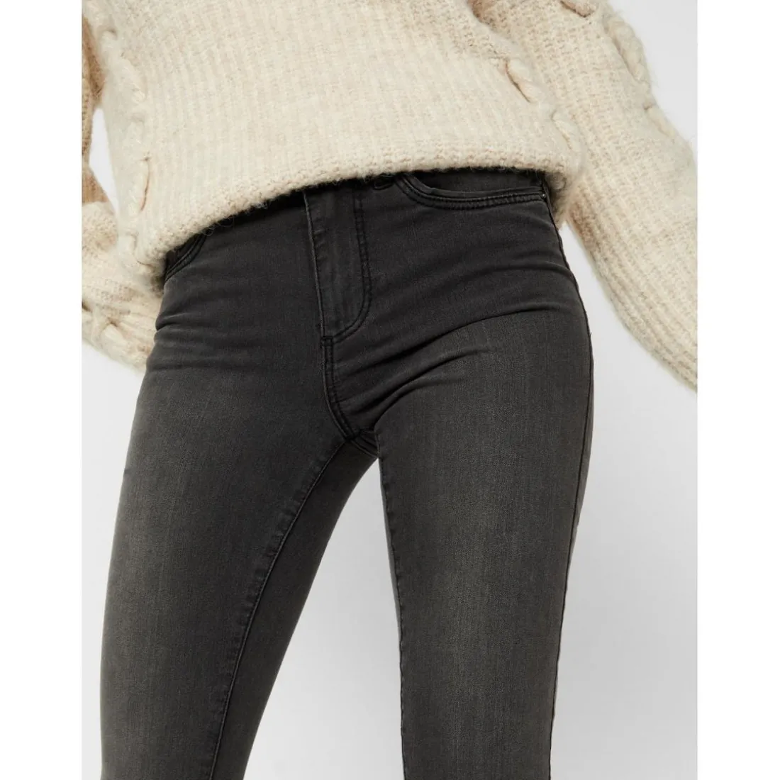 Jean skinny Skinny Fit Taille moyenne Longueur regular gris Noémie