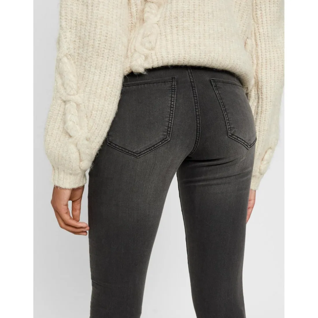 Jean skinny Skinny Fit Taille moyenne Longueur regular gris Noémie