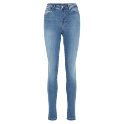 Jean skinny Skinny Fit Taille haute Longueur regular bleu en coton Zoe